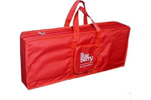 blueberry KB-10 Compatible with Casio 32 Keys Models SA 46, SA 47, SA 50 Padded Gig Keyboard Bag (Red)