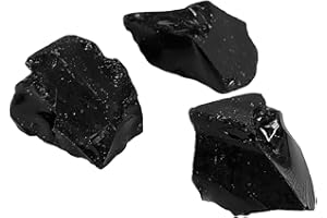 CHROMACRAFT 3 Pezzi Di Pietre Grezze Di Ossidiana, Materiali Artigianali Fai-Da-Te, Ornamenti Per Mobili, Pietre Diffusori Per Aromaterapia