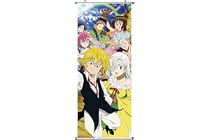 CosplayStudio Grande Seven Deadly Sins - Quadro in tessuto, motivo "Cavalieri leggendari", 100 x 40 cm