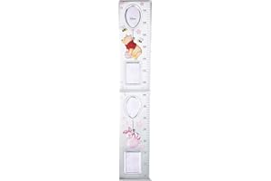 VALENTI & CO. - Disney Winnie The Pooh - Rosa 2 - Metro da Parete per Bambini per Decorazioni Cameretta - Idea Regalo Battesimo o Compleanno - Argento - Portafoto - 76L x 13l cm