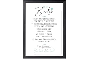 FJLLRVEN Definition Poesie Kunstdruck-Poster | Weihnachtsgeschenke Bruder Geschenk | Wandbilder Wohnzimmer | Weihnachten Geschenke für Bruder Geburtstag | Wanddeko Deko Wohnzimmer | DINA A4 mit Rahmen Schwarz