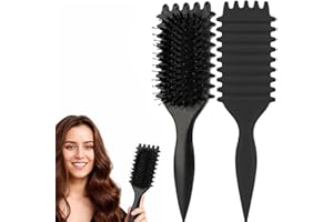 Maxmana Secret Curl Defining Brush, Curly Styling Hair Brush for Detangling, Combing, Shaping and Defining Curls for Women and Men, Less Pulling, Reduces Pulling and Separation
