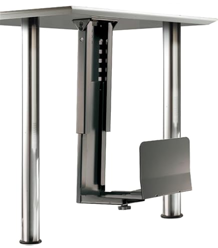 Janasiba Onder het bureau pc-houder, bureau-pc-houder voor computerbehuizing, mainframe-hanger, host-box, standaard, zwart