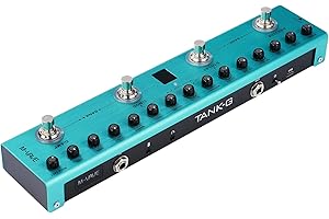 Nikou M-VAVE Pédale d'effets Numériques pour Guitare électrique, Processeur Multi-effets avec 36 Préréglages Modifiables, Unité d'effet Single Block Portable Intégrée pour l'extérieur (batterie