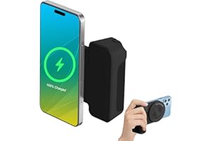 HAFOKO Magnetisch Smartphone CapGrip Kamera 3,300 mAh Kabellos Aufladen Griff Magnetisch Handhaben Bluetooth Halterung Handy Verschluss Griff w Bluetooth Kontrolle Kompatibel für iPhone Android Phone