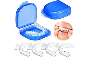 GNHG 4 Pcs Férulas Dentales,Para el Rechinamiento de Dientes Protector Dental para el Rechinar de los Dientes, Mejora la Del Sueño