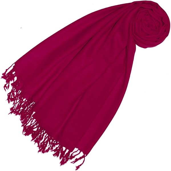 Lorenzo Cana Pashmina Schal 50% Kaschmir 50% Wolle - Violett 70x180cm