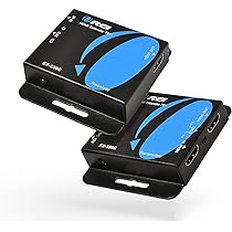 OREI HDMI Over Ethernet Extender - Up To 330 Ft Over Cat5e/Cat6, 1080P, HDMI Loop Out, Supports 1-to-Many Connections