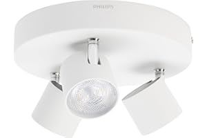 PHILIPS LIGHTING Philips myLiving Star - Barra de focos, 3 luces, iluminación interior para salón o habitación, LED integrado, aluminio