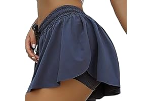 Ducomi Shaz Gonna Pantaloncino Sportiva da Donna, Ragazza per Tennis, Corsa, Golf, Abbigliamento Sport Gonnellina Elasticizzata, Minigonna Gonnapantalone Estiva