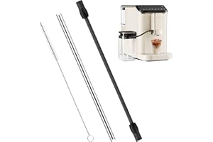 SOGHO 3 Stück Milchschlauch Siemens Eq6,Ersatzteil von EQ6 Milchschlauch,Edelstahles Milchrohr und Reinigungsbürste Set Kompatibel mit Siemens Eq6 Series für Bosch und Siemens Kaffeevollautomaten