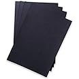 NOTEHOUSE A4 Black Sheets with 200 GSM (Pack of 50 Sheets) for Sketching, Drawing, Scrapbooking, Acid-Free Heavy Weight Art & Craft Paper, Thick & Smooth Card Stocks Project Sheets