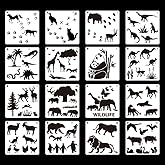 30 Stencil Natalizi Riutilizzabili In PET: Modelli Per Pittura Su Legno, Fai Da Te, Decorazioni Fette Di Legno 7,6 Cm