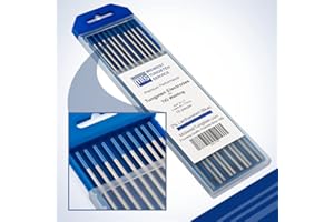 MIDWEST TUNGSTEN SERVICE Elettrodi di tungsteno 2,4 mm x 175 mm per saldatura TIG 2% lanthanated (blu, WL20) confezione da 10
