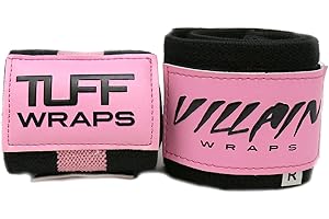 TuffWraps Villain Sidekick Wrist Wraps - No Thumb Loop Lifting Straps - Wrist Straps For Men & Women. Gym, Crossfit, Power Lifting, Body Building, Weightlifting, Deadlift