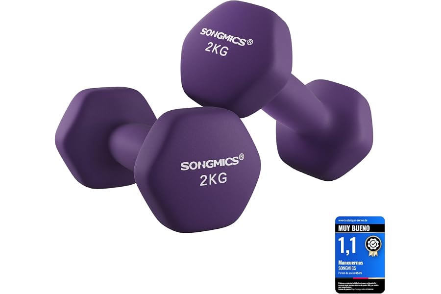 Montar un box en casa: qué comprar primero SONGMICS mancuernas hexagonales, par