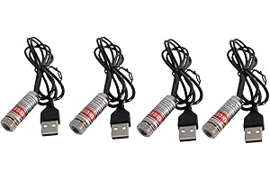BEITESI Module laser à ligne rouge Module laser industriel foyer réglable Longueur de ligne 39 ″ Diamètre du connecteur USB 12 mm(traverse-4pack)
