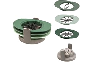 XAFRSTYU 4 in 1 Fruit Cutter Slicer, Mango Apple Tomato Corer Slicer, Multifunctional Kitchen Tool for Fruit & Vegetable Cutting (Green)