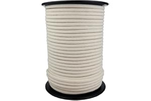 ILC MERCERIE PARADIS Cordon Cordelette Tressé 4 mm x 5 mètres (écru/Blanc cassé)