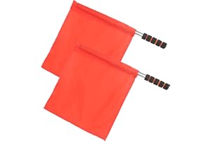 VGEBY 2st Domarflaggor, Stång i Rostfritt Stål med Bekvämt Svampgrepp, Ljusa Färger för Fotboll Fotboll Sporttävling Linesman Hand Flagga