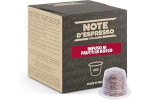 Note d'Espresso - Frutas del Bosque - Cápsulas de Tisana Compatibles con Cafeteras NESPRESSO* - 40 caps