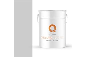 Q-COVER Fassadenfarbe 10 L Hellgrau Silikonharz Fassadenfarbe Außen Wandfarbe Wetterfest