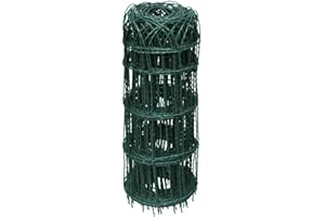 FLORALCRAFT® 65cm x 10m Decorative Hoop Top Garden Border Fence - Strong Green PVC Coated Wire Fencing for Boundaries and Edging Flower Beds or Lawn