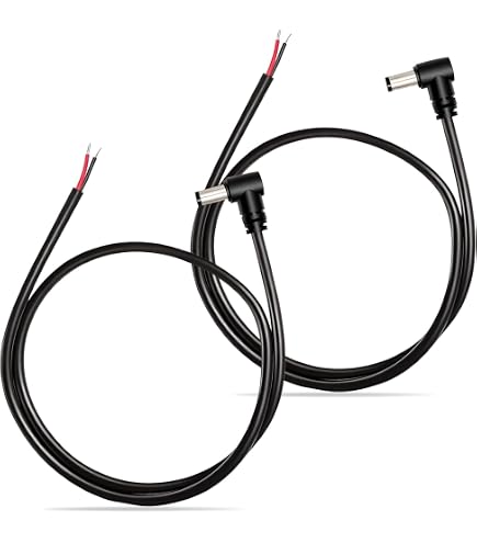 Lot De 2 Câbles Adaptateurs 1.2m (4ft) - Connecteur Mâle 4.0mm X 1.7mm - 2A - Marque Uxcell - NEUF