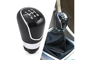 WOQUI Pomo de Palanca de Cambios de Coche Pomo de Cambiador de 5 Velocidades para Ford Focus 2008 2010 2011 2012 2013 Fiesta MK7 C-max Galaxy Kuga Transit