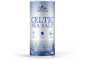 Mystic Nature Celtic Sea Salt Shaker - 300g | Organic 100% Natural Unrefined Celtic Salt | Covinient To Use Shaker | Hand Harvested Celtic Sea Salt Crystals From France