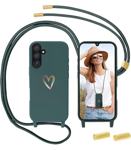 IPhone 14 Hülle Mit Handykette – Süßes Herz-Muster, Stoßfest & Mit Umhängbarem Band