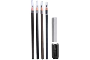 TMISHION 4Pcs Lápiz de Cejas en 4 Colores, Eyebrow Pencil Makeup And Microblading Supplies Lápiz de Cejas Semi Permanente Impermeable A Prueba de Sudor Herramienta Cosmética de Maquillaje