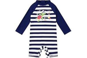 upandfast Maillot de Bain bébé garçon/Fille avec Bouton en Bas Maillot de Bain Une pièce Enfant avec Protection Solaire UPF 50+