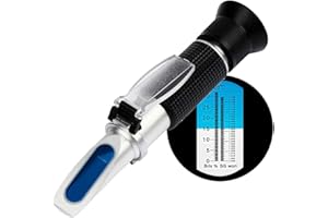 V·RESOURCING Beer Wort Refractometer,Brix/Specific Gravity Refractometer for Beer Brewing, Dual Scale(Brix 0-32%, SG Wort 1.000-1.130)
