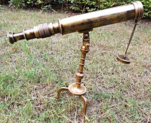 Victorian Style Brass Desk Office Nautical Telescope. Antique Ship Telescope.C-3204