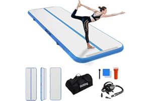 IBATMS Tappetino gonfiabile, 3 m/4 m/5 m/6 m, Air Matte Tumble Track, tappetino da ginnastica con pompa ad aria, per casa/sculacciata/cheerleading/acqua