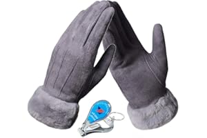 LassZone Womens Winter Warm Touch Screen Gloves Fleece Lined Windproof Soft Suede Mittens for Dressing Driving Running Skiing Cycling Camping etc