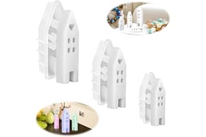 EclipseGuard 3 Stück Silikonformen Gießformen Häuser, Kerzenformen zum Gießen, Silikonform Haus mit Fenster, Kerzenform Seifenform Epoxidharz Formen Haus Silikonform für DIY Kerzen, Gips, Handwerk