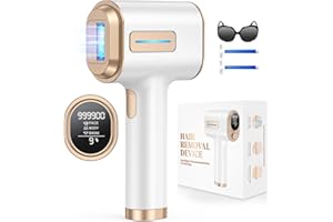 Haarlosy IPL Laser Hair Removal Device - 3X Faster & Painless, at Home IGBT Laser Hair Remover for Women and Men, Upper Lip, Armpit, Bikini Line and Body, 9 Levels, Auto & Manual Modes
