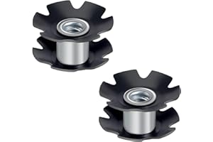 Qrity 2X Écrou Étoile pour Vélo, Fourche Avant de Vélo Écrou Étoile en Alliage d'acier pour Fourche Avant de 28,6 mm
