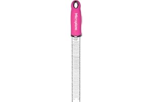 Microplane Grattugia Zester NEON FUCSIA ideale per Agrumi, Formaggio a Pasta dura, Zenzero, Cioccolato e Noce Moscata con Lama Fine - Made in USA
