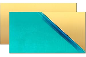 Uxney Lámina de latón, 1 mm*50 mm*100 mm Placas de latón con una pureza del 99,9% para bricolaje, joyería, electricidad, reparaciones e industria (2 unidades)