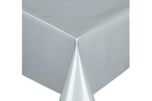 BEAUTEX Wachstuchtischdecke Tischdecke Wachstuch abwischbar, Glatte Oberfläche Uni Motiv Grau, Farbe + Größe wählbar 100x140 cm