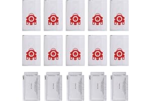 KEEPOW Hoover Bags FJM for Miele Vacuum Cleaners, Dust Bags Compact C2 C1 Complete C1 S4 S6 (10 Bags+ 5 Motor Protection+ 5 Exhaust Filter)