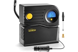 WindGallop Gonfleur pneus Voiture 12V Mini Compresseur à Air Portable Numérique Allume Cigare Electrique Pompe A Velo/Voiture