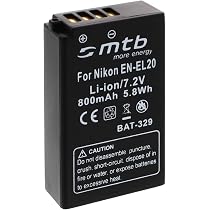DSTE 2 Batteries EN-EL24 1050mAh + Chargeur Double USB Pour Nikon 1 J5