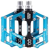 GUTANG-DC Pedali Bicicletta Alluminio CNC Pedal Bici MTB BMX Mountain Bike 2 pezzi(blu)