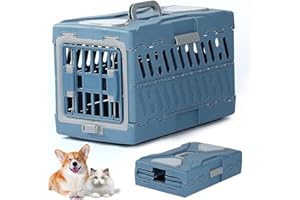 ANGAHE CREATING MOMENTS ANGAHE | Transportín Plegable para Gato y Perro Pequeño o Mediano – Fácil de Montar y Guardar – Ligero y Seguro con Ventilación – Ideal para Viajes en Coche, Tren o Avión. Seguro y Ligero.