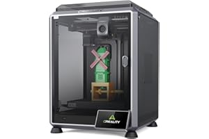 Creality K1C Imprimante 3D, Haute Vitesse 600mm/s, Nivellement Automatique avec Caméra AI, Prend en Charge Les Filaments en Fibre de Carbone, 220x220x250mm pour Débutants Famille École