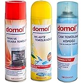 DOMOL Fırın &amp; Izgara Temizleyici K&ouml;p&uuml;k + Tuvalet Temizleme K&ouml;p&uuml;ğ&uuml; + Cam Temizleme K&ouml;p&uuml;ğ&uuml; (Fırsat Paketi)
